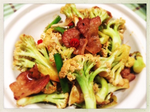 Cauliflower and pork