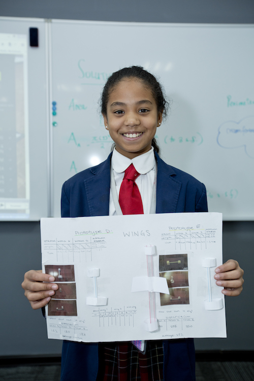 DCB Year 7 student Ayo says DCB's mathematics projects are "practical and useful."