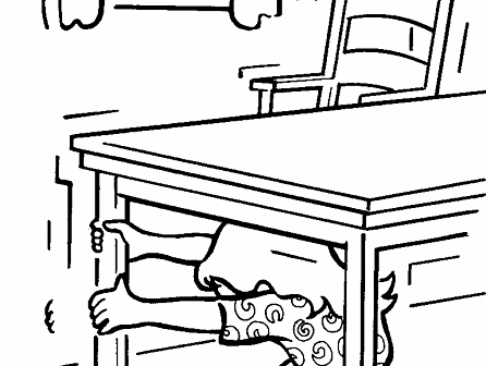 Earthquake Safety Coloring Pages Sketch Coloring Page