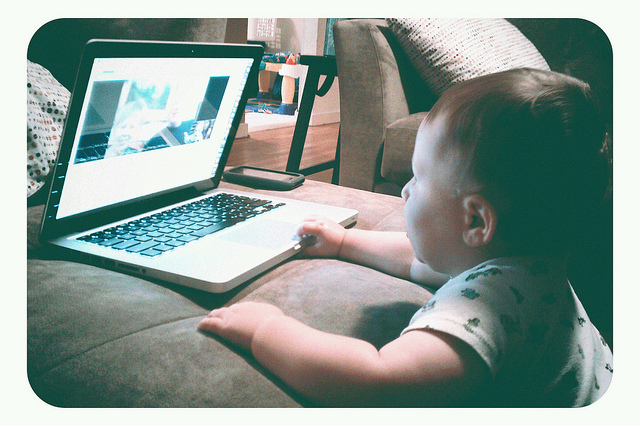 Baby in a video call