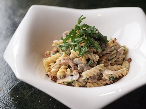 New menu items at Annie's this winter include this fusilli with wild mushrooms, walnuts and rucola