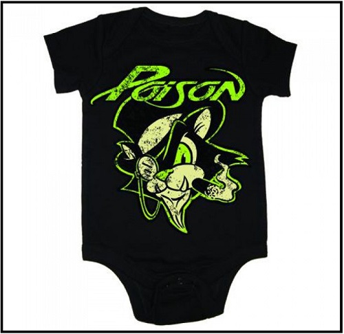 Questions of taste aside, one hopes this infant's singlet is not to be taken literally