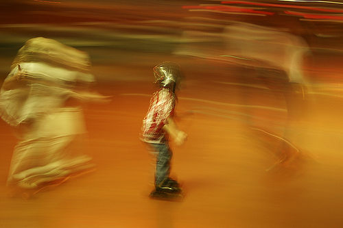 We don't roller-blade, we roller-'behave'. Photo by tabrandt.