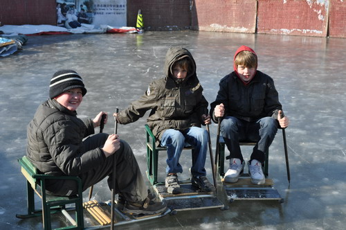 Ice bikes at Dragon Bay. photo Charlotte Moreau