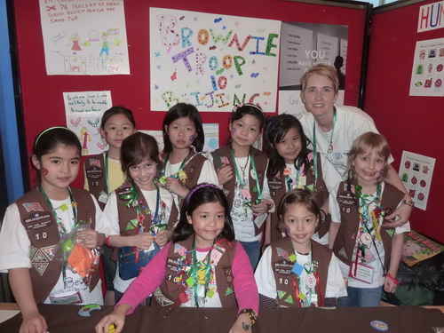 A USA Girl Scouts Beijing Brownie troop