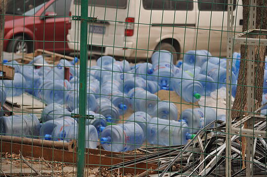 Hmmm...are these bottles being re-used?