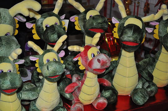 Friendly dragons for sale at Euro Plaza.