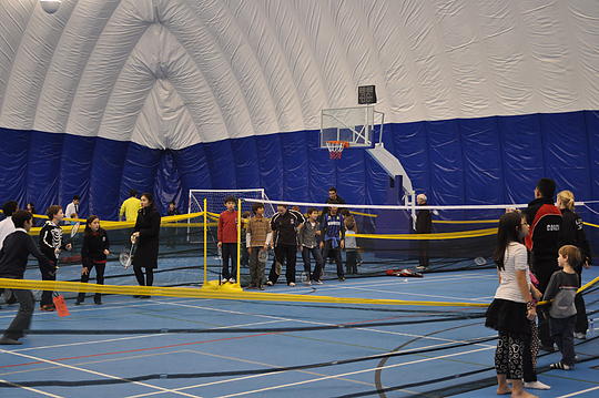 Guests test out the new Sports Dome.