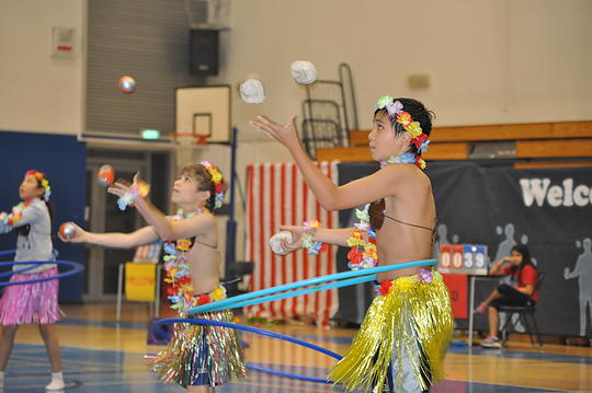 VERY brave boys juggle and hula simultaneously - a crowd favorite!