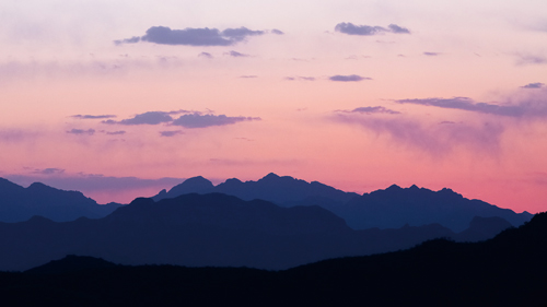 The view from Miaofeng Mountain at sunset