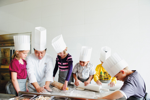 Fuel chef Erik Ye demonstrates how to knead dough