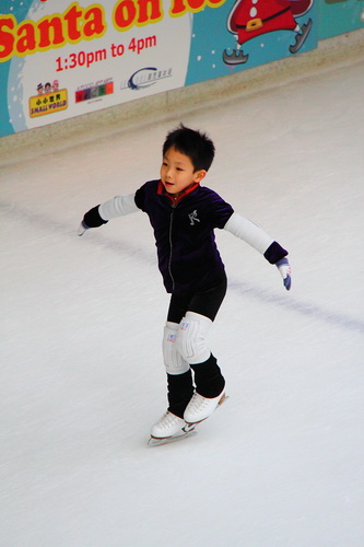 A kid skating at Le Cool