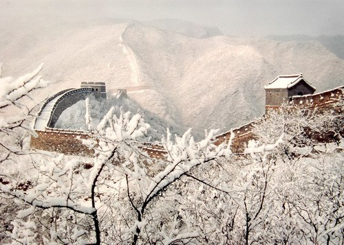 Mutianyu is beautiful with the snow