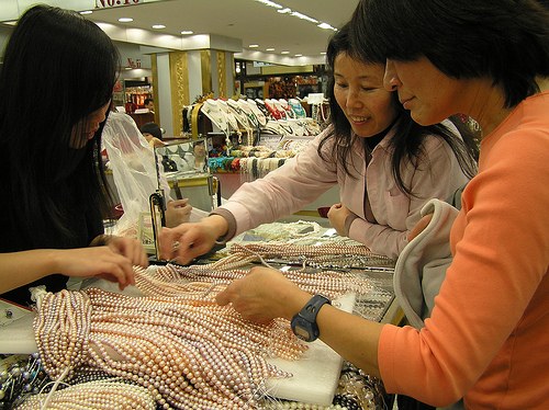 Pearls can also be a girl's best friend. Photo by Laurel Fan of Flickr