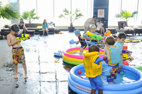 A scene from last year's Father's Day pool party