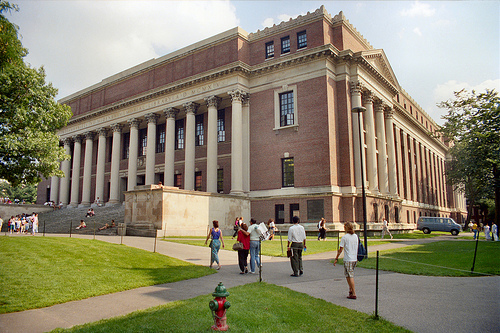 The Harry Elkins Widener Memorial Library, Harvard University's flagship library