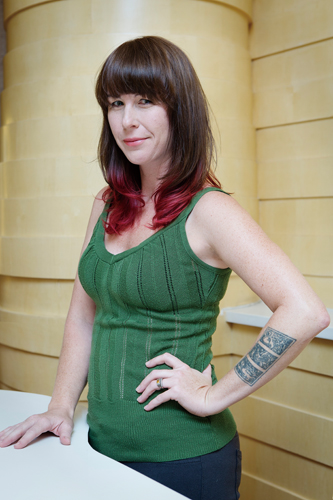 Kasha with her new dip-dyed look