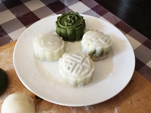 The results of the office moon-making party (the green one is the author's)