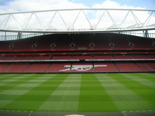 A view of Emirates Stadium in Islington, North London