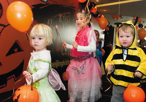Three little trick-or-treaters at last year's beijingkids Halloween Costume Brunch Ball