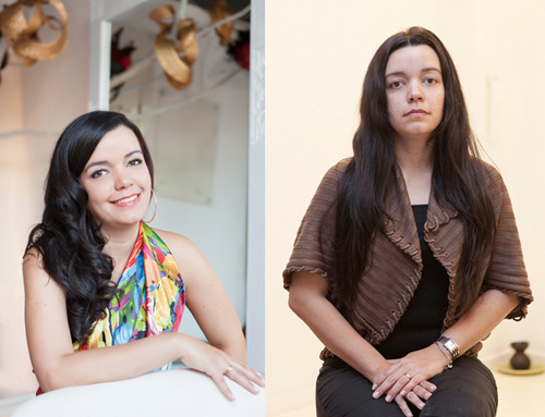 Renata Carvalho, before (right) and after (left)