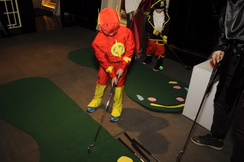 The Flash had a go at improving his handicap