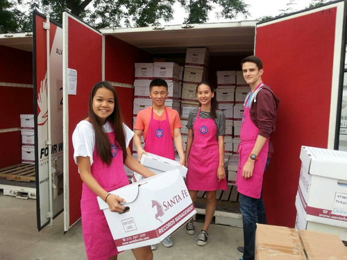 Students from Dulwich College Beijing volunteering