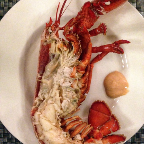 Try not to fill up on lobster before your main course ... but don't try very hard