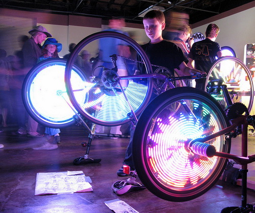 A bike light project from Maker Faire