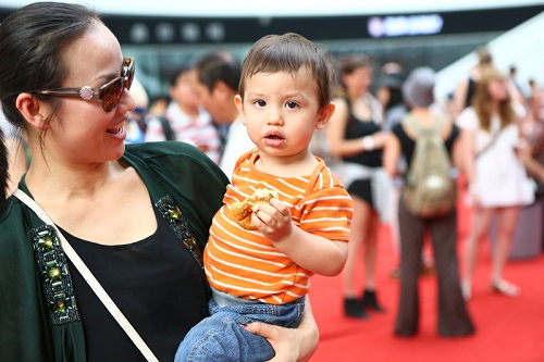 Stopping for a photo while enjoying a slider