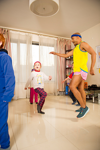 Marching on the spot is fun...