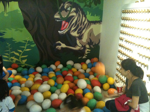 A display of "Dinosaur eggs." Photo by Jerry Chan