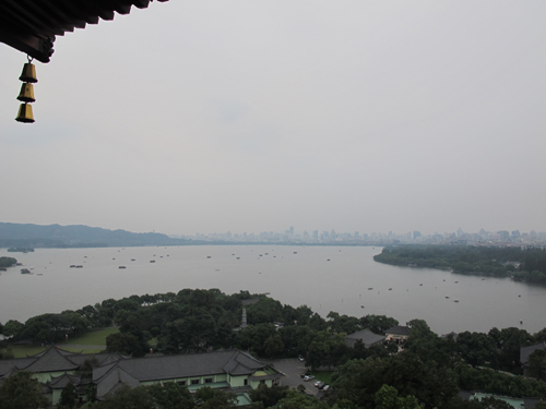 The view from atop Leifeng Pagoda. Photo by Jerry Chan