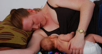 laying down to breastfeed