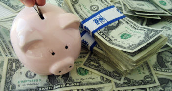 Saving Money in a piggy bank