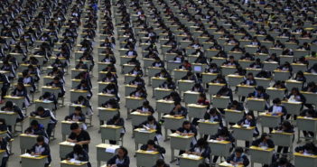 chinese students taking exam