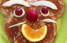 Pancake with a smiley face