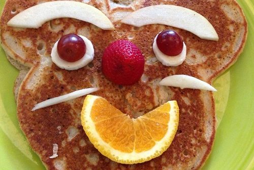 Pancake with a smiley face